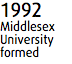 1992
Middlesex University formed